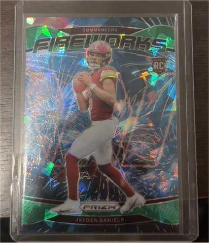2024 Panini Prizm Fireworks #24 Jayden Daniels — front