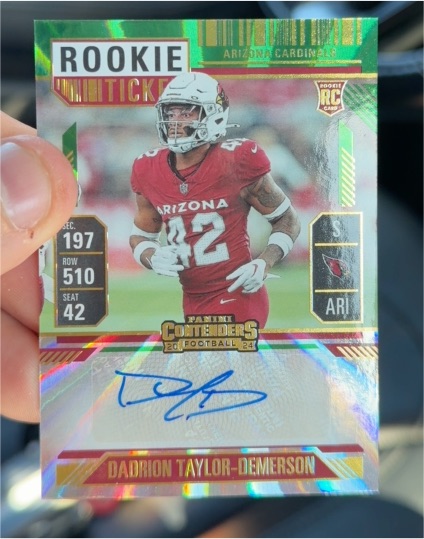 2024 Panini Contenders #235 Dadrion Taylor-Demerson Rookie Ticket — front
