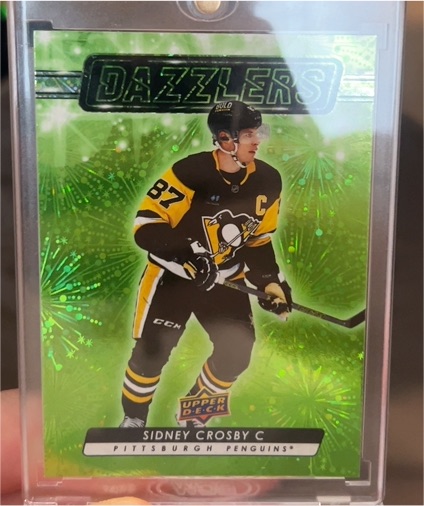 2023-24 Upper Deck Series 2 #DZ-75 Sidney Crosby Dazzlers Green — front