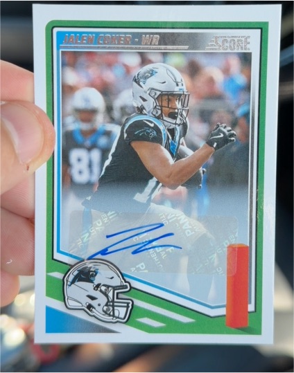 2025 Panini Score #74 Jalen Coker — front