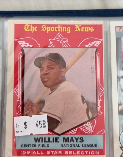 1959 Topps #563 Willie Mays All Star Sporting News — front