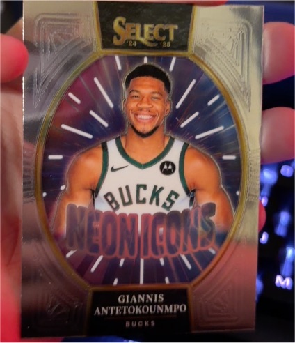 2024-25 Panini Select #16 Giannis Antetokounmpo Neon Icons — front