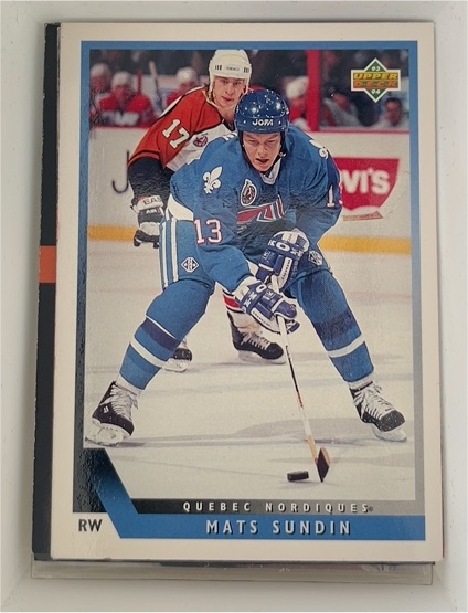 1993-94 Upper Deck #419 Mats Sundin Quebec Nordiques — front