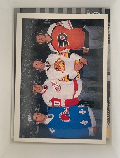 1990-91 Upper Deck #351 Owen Nolan Keith Primeau Petr Nedved Mike Ricci Rookie Checklist — front