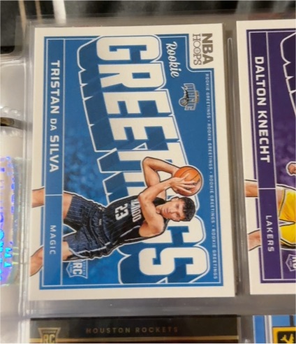 2024-25 Panini NBA Hoops #18 Tristan Da Silva Rookie Greetings — front