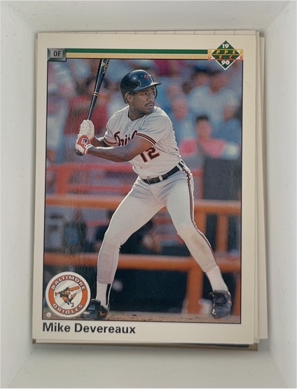 1990 Upper Deck #681 Mike Devereaux — front