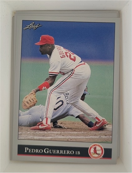 1992 Leaf #18 Pedro Guerrero — front