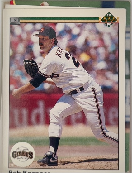 1990 Upper Deck #599 Bob Knepper — front