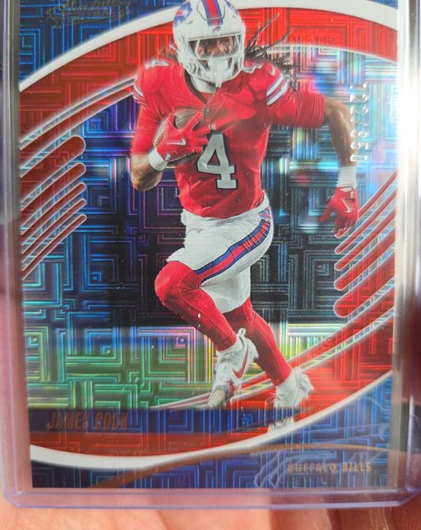 2025 Panini Absolute #76 James Cook Red Squares — front
