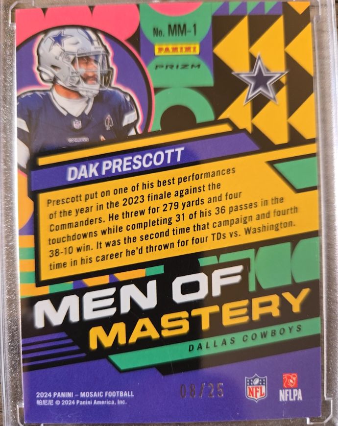 2024 Panini Mosaic #MM-1 Dak Prescott Men of Mastery — front
