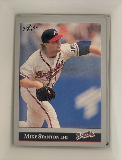 1992 Leaf #377 Mike Stanton — front