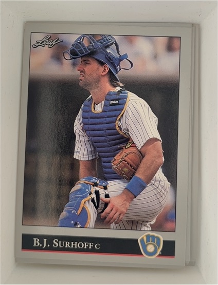 1992 Leaf #212 B.J. Surhoff — front