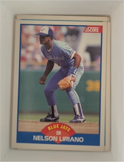 1989 Score #577 Nelson Liriano Toronto Blue Jays — front