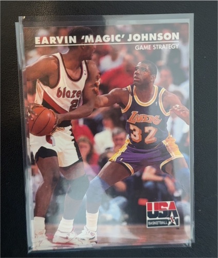 1992 SkyBox USA Basketball #30 Earvin 'Magic' Johnson Game Strategy — front
