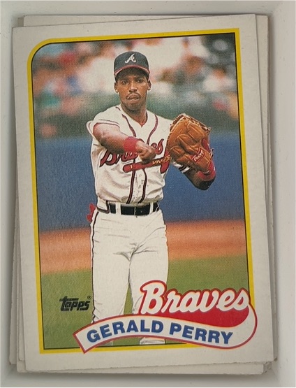 1989 Topps #130 Gerald Perry Atlanta Braves — front