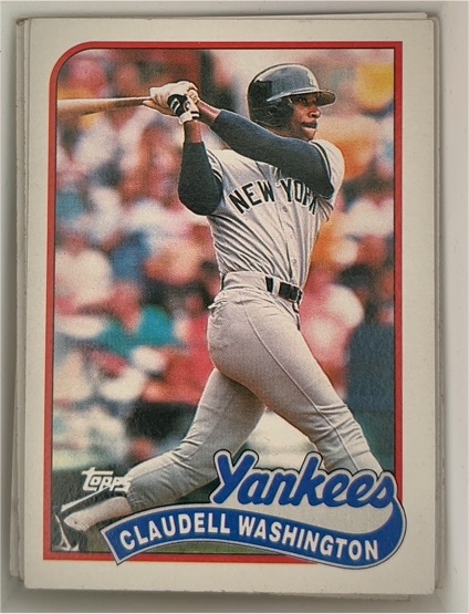1989 Topps #185 Claudell Washington — front