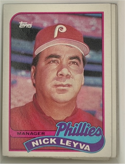 1989 Topps #74 Nick Leyva Philadelphia Phillies Manager — front