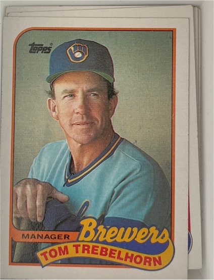 1989 Topps #344 Tom Trebelhorn Milwaukee Brewers — front