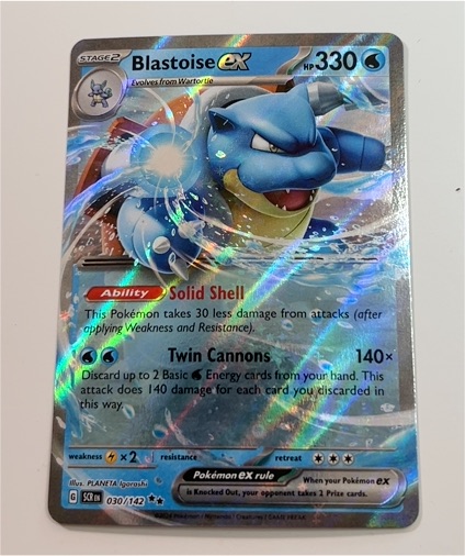 2023 Pokémon Scarlet & Violet SV07: Stellar Crown #030 Blastoise ex — front