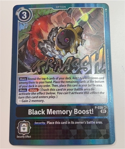 Digimon Card Game P-039 Black Memory Boost! — front
