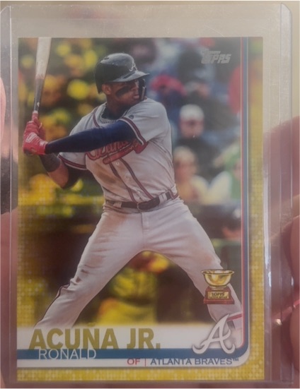 2019 Topps Series 1 #1 Ronald Acuna Jr. Gold Rookie Cup Atlanta Braves — front