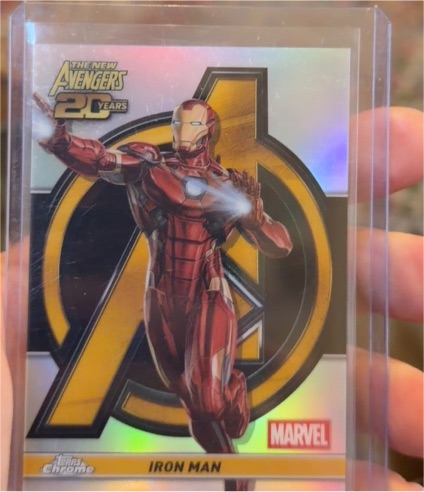 2025 Topps Chrome Marvel The New Avengers 20 Years #AV-9 Iron Man — front