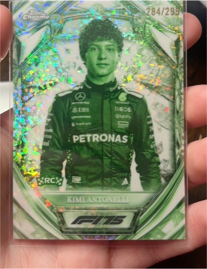 2025 Topps Chrome F1 Diamond 75th Anniversary #D75-8 Kimi Antonelli — front