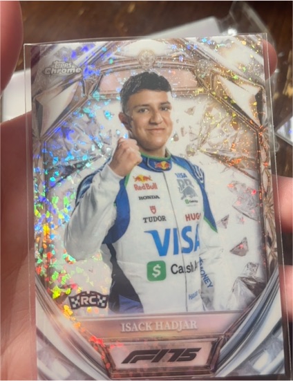 2025 Topps Chrome Formula 1 #D75-12 Isack Hadjar Diamond 75th Anniversary — front