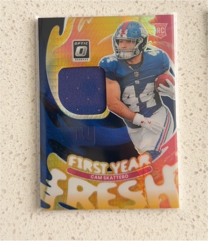 2025 Donruss Optic #FYFBH-CSO Cam Skattebo First Year Fresh — front