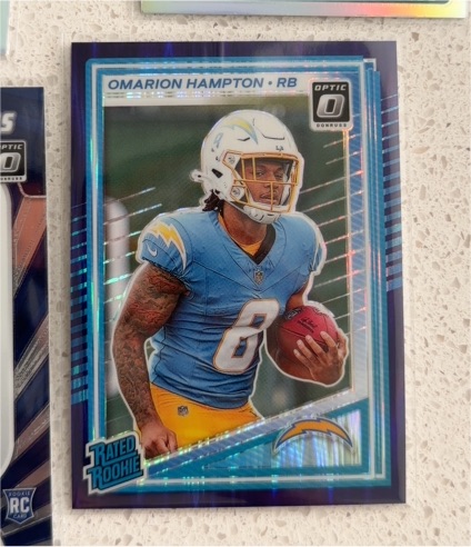 2025 Panini Donruss Optic #212 Omarion Hampton — front