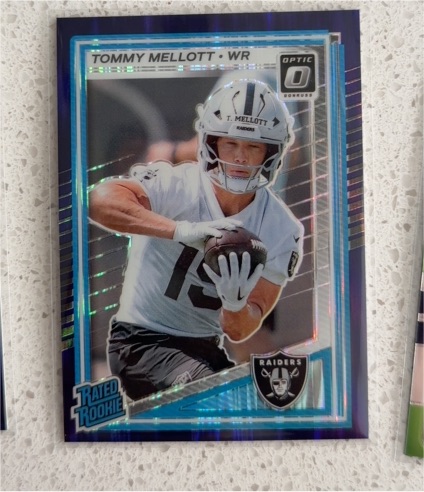 2025 Donruss Optic #299 Tommy Mellott Purple Shock — front