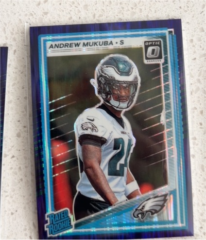 2025 Panini Donruss Optic #297 Andrew Mukuba Purple Shock — front