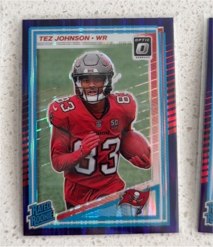 2025 Donruss Optic #231 Tez Johnson Purple Shock Prizm — front
