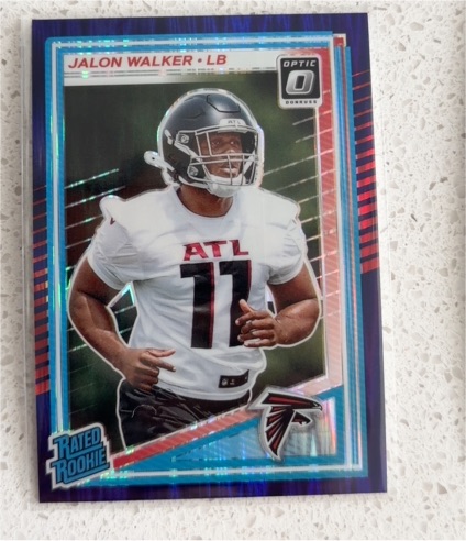 2025 Panini Donruss Optic #290 Jalon Walker Purple Shock — front