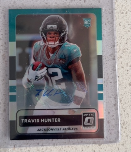 2025 Panini Donruss Optic #5 Travis Hunter 2015 Retro Rookie — front