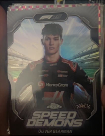 2025 Topps Chrome Formula 1 Speed Demons #SD-8 Oliver Bearman — front
