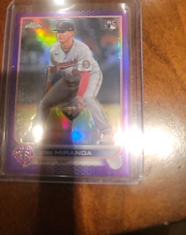 2022 Topps Chrome Update #USC6 Jose Miranda Purple Refractor Rookie Debut RC — front