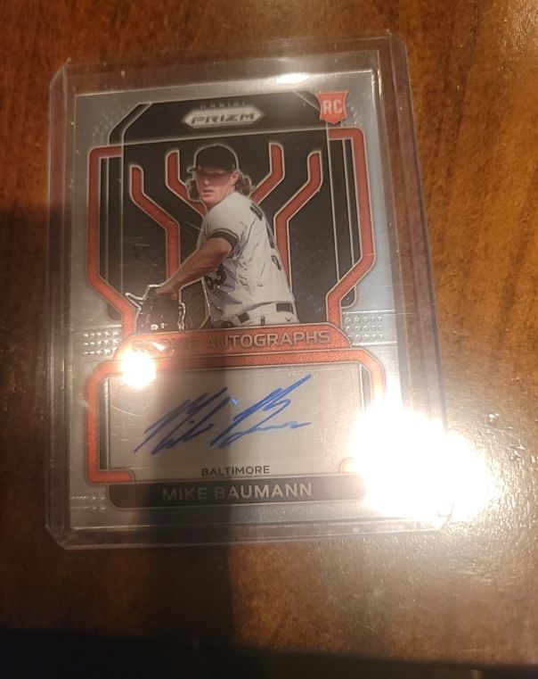2022 Panini Prizm #RA-MB Mike Baumann Rookie Autographs — front