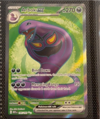 2023 Pokémon TCG Scarlet & Violet 151 #185 Arbok ex — front
