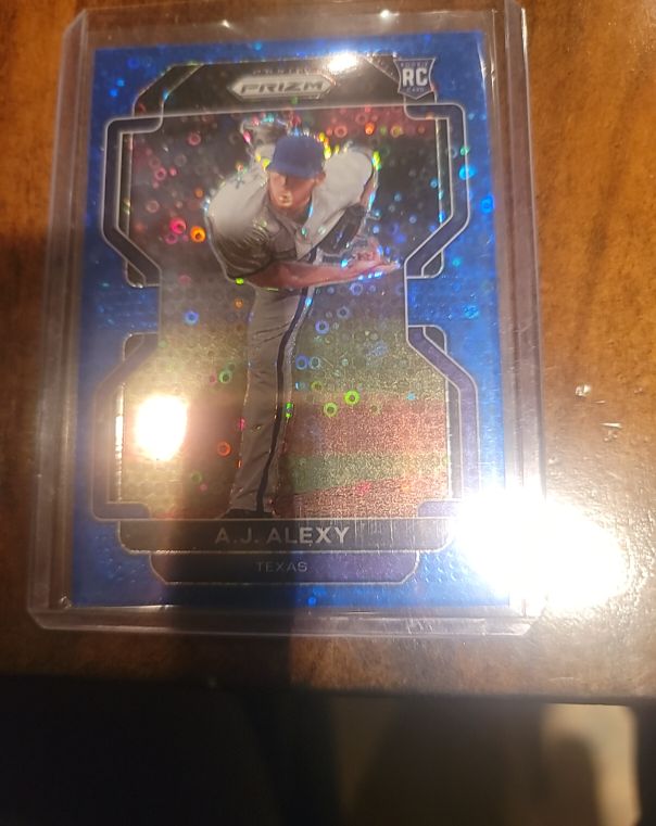 2022 Panini Prizm #150 A.J. Alexy Blue Prizm Rookie Card — front