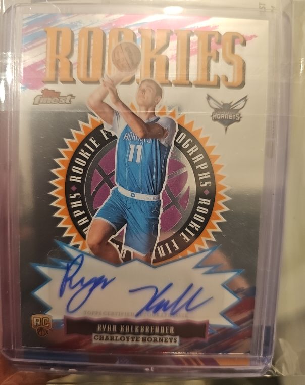 2025-26 Topps Finest #RFA-RK Ryan Kalkbrenner Rookie Finest Autograph Charlotte Hornets — front