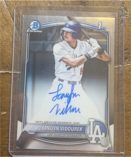2025 Bowman Draft #CPA-LV Landyn Vidourek Chrome Prospect Autographs — front