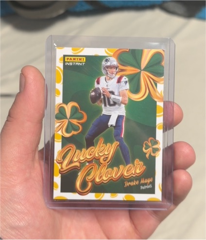 2025 Panini Instant Lucky Clover #3 Drake Maye — front