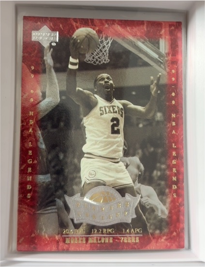 1999-00 Upper Deck Legends Players of the Century #P20 Moses Malone — front