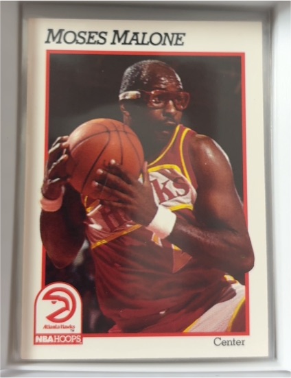 1991 NBA Hoops #2 Moses Malone — front