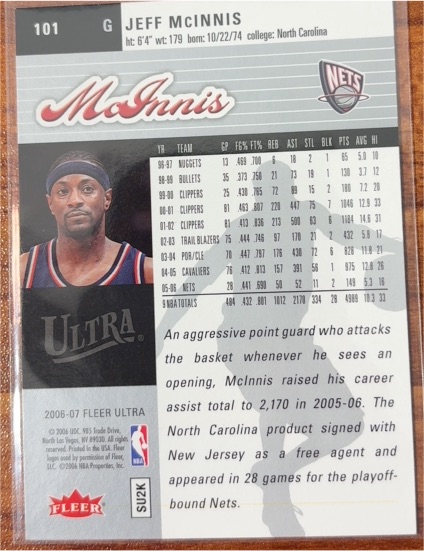 2006-07 Fleer Ultra #101 Jeff McInnis — front