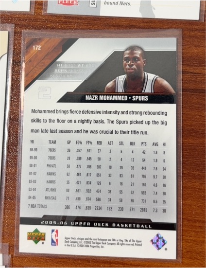 2005-06 Upper Deck #172 Nazr Mohammed — front