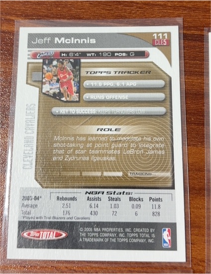 2005-06 Topps Total #111 Jeff McInnis — front