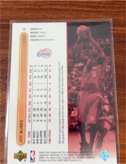2001-02 Upper Deck #73 Jeff McInnis — front
