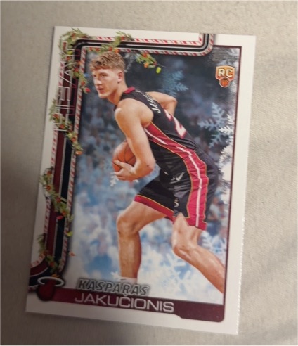 2025-26 Topps Holiday #H180 Kasparas Jakucionis — front